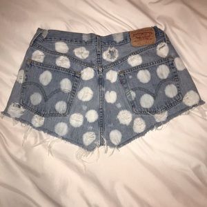 Vintage Levi Distressed Polka Dot Shorts